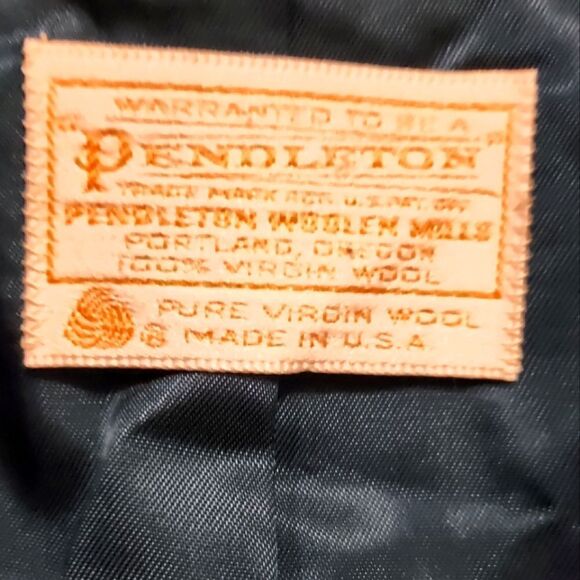 Vintage Pendleton Virgin Wool Blazer Jacket Turquoise Size 12 - Picture 5 of 6